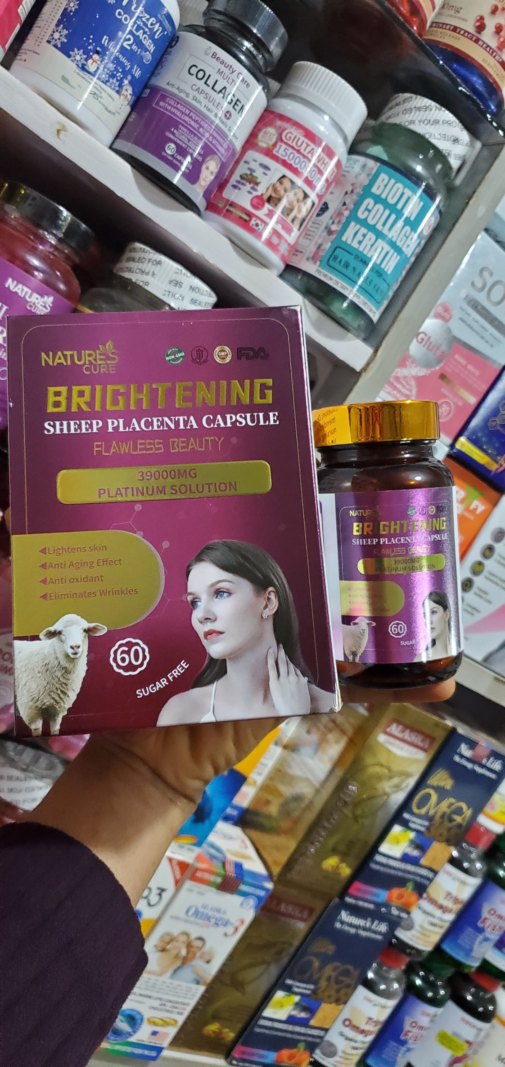 Brightening placenta capsule
